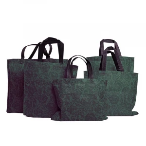 Recyclable laminated shopping non woven bag heat transfer printing pp non woven fabric carry shopping bag