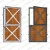 Import Regular 1.2*2.2m Size Exterior Durable Wooden Metal Horse Barn Window And Dutch Door from China
