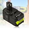 Replacement P108 Ryobi Battery 18V Power Tool Battery Pack 3ah 4ah 5ah 6ah For Cordless Drill Rechargeable Battery Pack