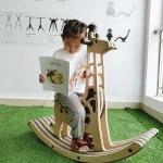 Ride on Toy Garden Chair School Wood Chair Children's Playground Rocking Horse