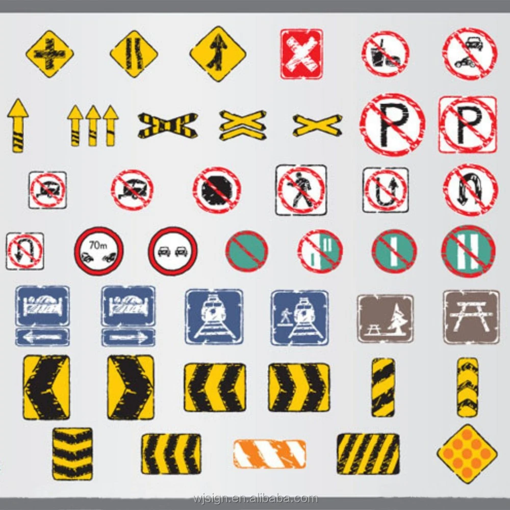 Road Safety Warning Reflective Custom Aluminum Traffic Sign Board