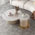 Import Rock slab tea table light luxury modern new style with stool round sofa tea table combination from China