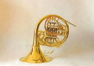 Roffee Musical Brasswind Instrument Alexandra 103 Style Gold Lacquer F Key Bb 4 key double French Horn