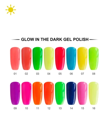 RONIKI beauty nails salon neon esmaltes uv gel soak off uv gel luminous glow In dark nail polish gel