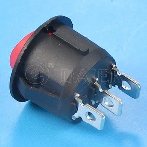 Buy Round 10a On On Spdt 2 Position Kcd1 3 Pins Rocker Switch T55 from ...