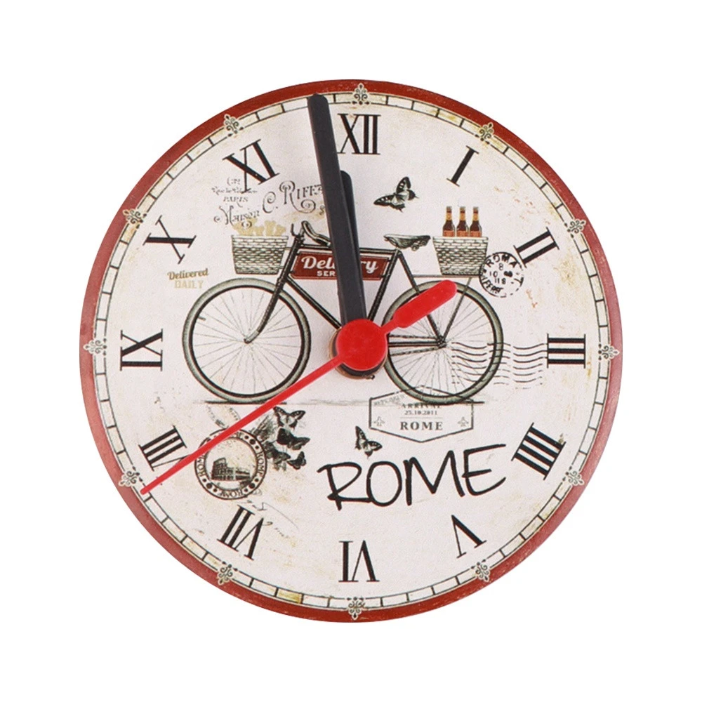 Round shape decorative wall clock custom ceramic mini gift clock for personalized design
