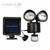 S30 LED 183 Lumen  Outdoor Solar PIR Motion Sensor  2 adjustable Heads Light