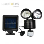 S30 LED 183 Lumen  Outdoor Solar PIR Motion Sensor  2 adjustable Heads Light