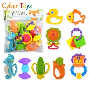 Safe baby gift set baby shaking hand bell toy teether rattle set