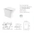 Import Sanitary ware square rimless wall hung toilet and floor Mounted toilet from China