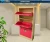 Import School Dormitory Equipment Locking 3 Door Steelframe Cabinet Narrow Metal Shoe Cabinet In Red from China