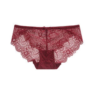Sexy Lace Panties Women Cozy Lingerie Pretty Briefs Cotton Lining middle Waist Cute Underwear