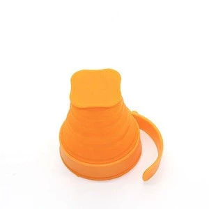 silicone rubber collapsible cup OEM ODM  folding cup travel sport easy carry silicone collapsible folding cup