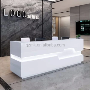 Simple high-end design white Reception desk