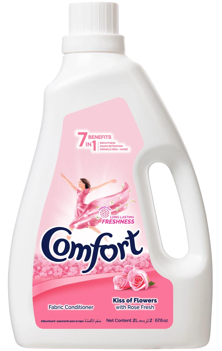 Singapore Different Smell 2 Liters Dilute 7In1 Benefits Fabric Apparel Softener Liquid for All-Season
