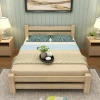 Single solid wood bed pine adult double 1.2m 1.5m 1.8m solid wood simple bed log 5cm 3E coconut MATTRESS