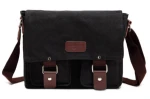 sling shoulder bag blank brown grey vintage men canvas messenger bag for Teenager
