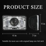 Smart heated truck 4x6 inch headlight Dot complaint 12v 24v Hi beam headlamp for truck light systems