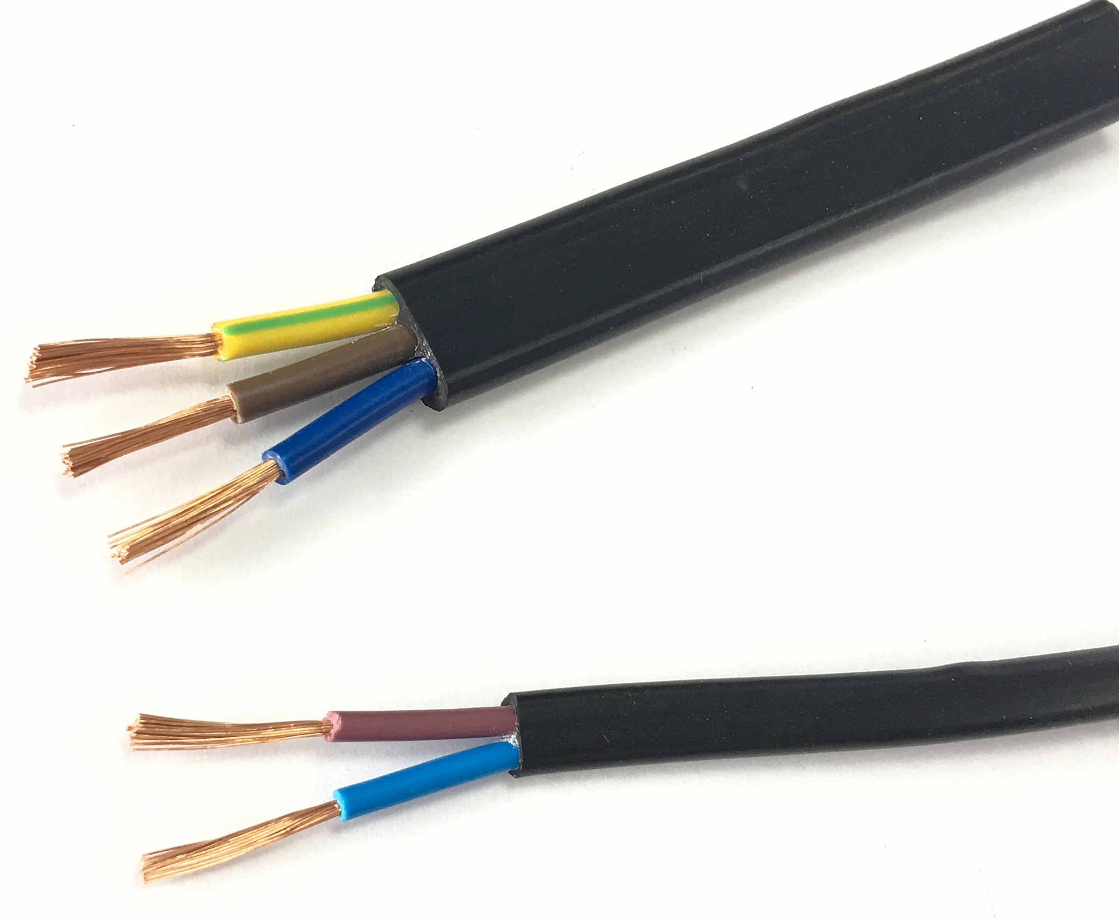 Soft Flat sheath cable 2/3 cores Flexible Flat RVVB  Flexible Flat wire