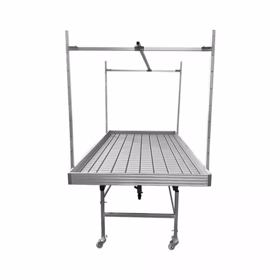 Hydrophonic Growing System Seedling Tray Rack Rolling Bench Tray Ebb and Flow Growing Seedling Bed