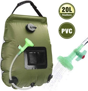 Spot wholesale Camping shower 20L Portable Solar bag 5 gallons PVC 3 thickened layers Solar Water Heater Other Camping gear