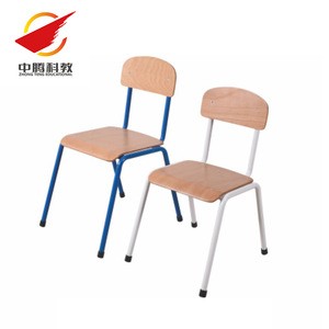 Stackable Plastic University/College Classroom Desk Chairs With Cushion