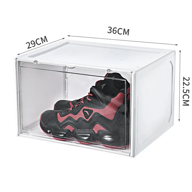 Stackable Transparent Plastic Sports Shoe Box, Sneaker Storage Box