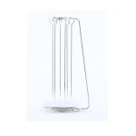 Stainless Steel BBQ Food Display Rack,Kebab Skewer Stand with 4 Sticks&1 Dish Plate For Meat&Vegetables, No mess for your grill