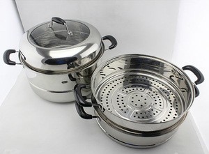 Stainless steel commercial steamer 3 layer multi-function saucepot
