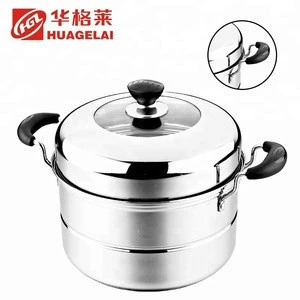 stainless steel double boiler steamer pot for kitchen