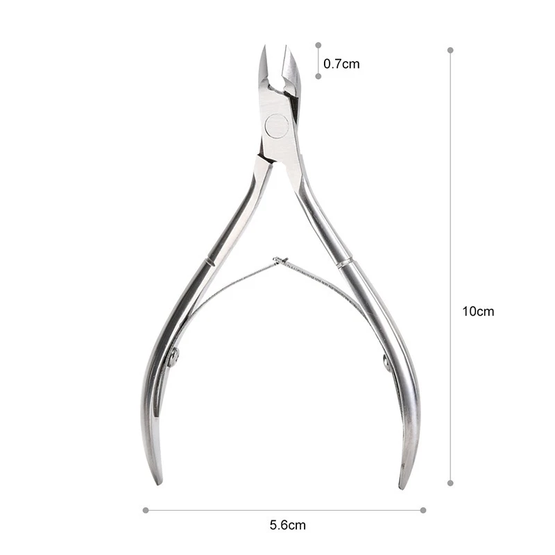 Stainless Steel Dual-ended Rainbow nail cuticle nipper dead skin remover nail pusher set