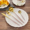 Stainless Steel Gold Spoon & Fork & Knife Cutlery Set