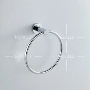 Stainless Steel Hand Towel Ring Holder Polished Chrome Round Wall Ring Towel Racks Bathroom Accessories