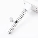 Stainless Steel Mini Pocket Lamp Led UV Flashlight Torch Ultra Violet Light Usb Rechargeable for Marker Checker Detection