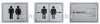 Stainless steel warning toilet ( WC ) door sign plate(hardware)