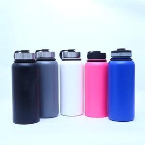 Standard Mouth With BPA FREE FlexCap Double Wall Vacuum Insulated Stainless Steel Leak Proof Sports Water Bottle 40oz 32oz 22oz