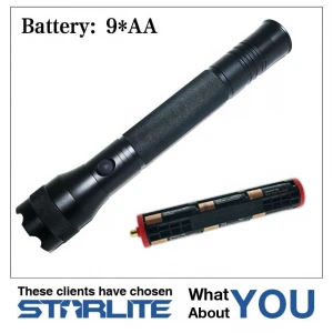 STARLITE police professional RoHS 1km rang led flashlight cree led self defense supplies
