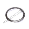 Sterling  as Metal Hollow Round Circle Tortoiseshell Acrylic Hair Clips Newest Design Round Circle Hairclips For Girls