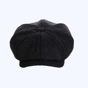 Stetson ivy hats 8 panel cricket Irish black tweed fabric gatsby cap for men