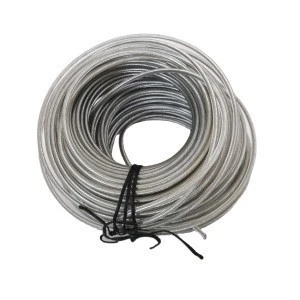 Stock galvanized steel wire 3.5mm clear PVC Coated UV stabilised Galvanised Steel Cable core for Clothesline wire