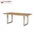 Import straightened table edge design solid rubber wood legs modern restaurant dining table from China