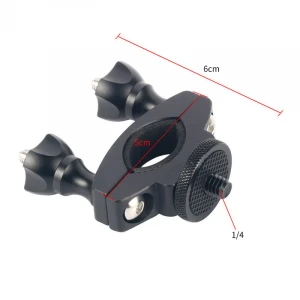 Sturdy Aluminium Metal 1/4-20 Thread Camera Bike/Bicycle/Motorcycle Handlebar Mount For GoPro Camera Accessories