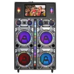 Subwoofer trolley speaker karaoke subwoofer PA portable blue tooth speaker with wireless mic home theater speaker system