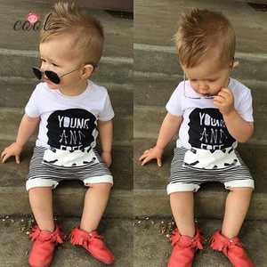 summer 2018 100% cotton fashion loose baggy harem little baby boys shorts with strip and big bag