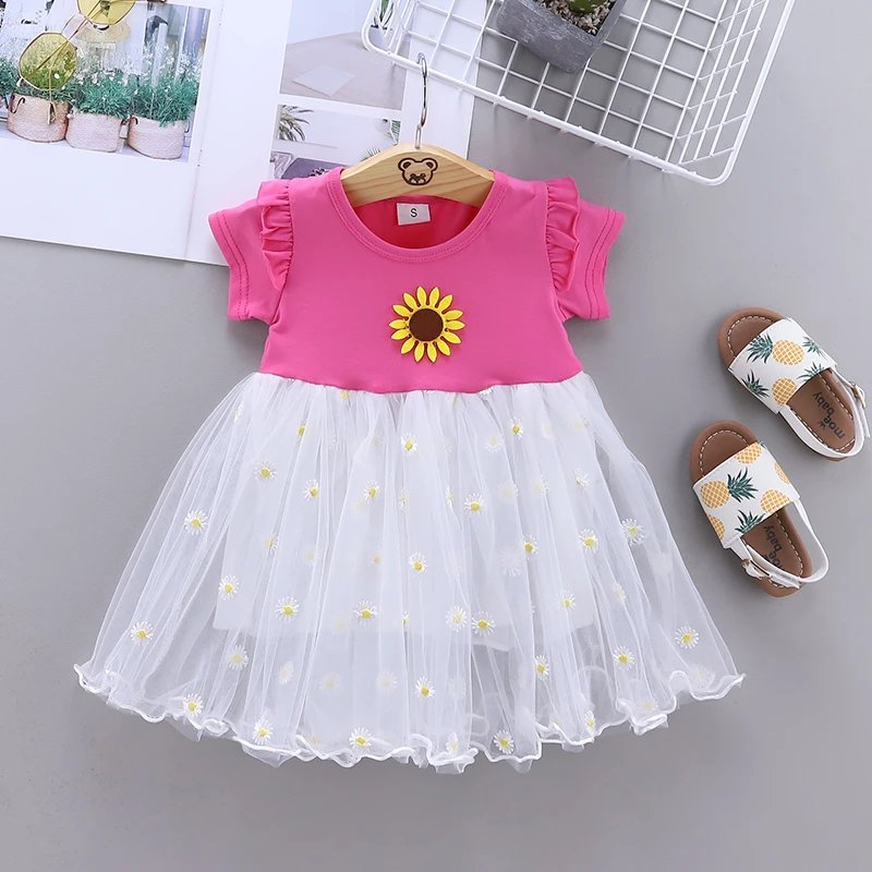 summer boutique girls clothes cute little a princess baby  dress with short sleeves for kids clothes girl dresses  for 2020