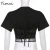 Import Summer High Street Custom Wholesale Fashion Punk Mesh Crop Top Metal Chain Letter Print Corset Women T Shirt from China