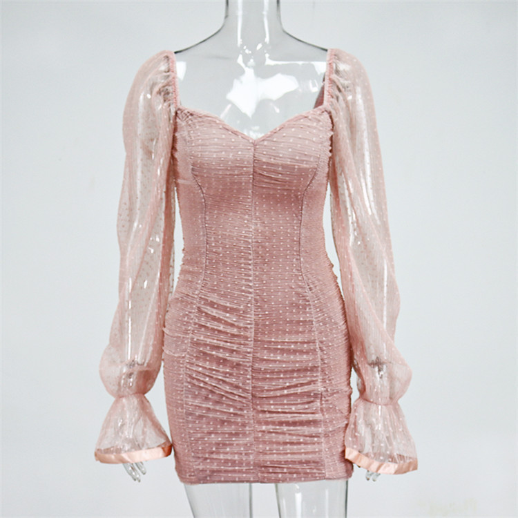 Polka Dot Chiffon Dress