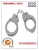 Import supplier military carbon steel /stainless steel police used locking handcuffs from India