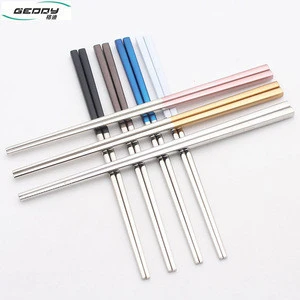 SUS 304 reusable metal Chinese korean stainless steel chopsticks
