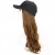 Synthetic Braided Long Straight Human Hair Baseball Hat Outdoor Travel Curly Wig Hats